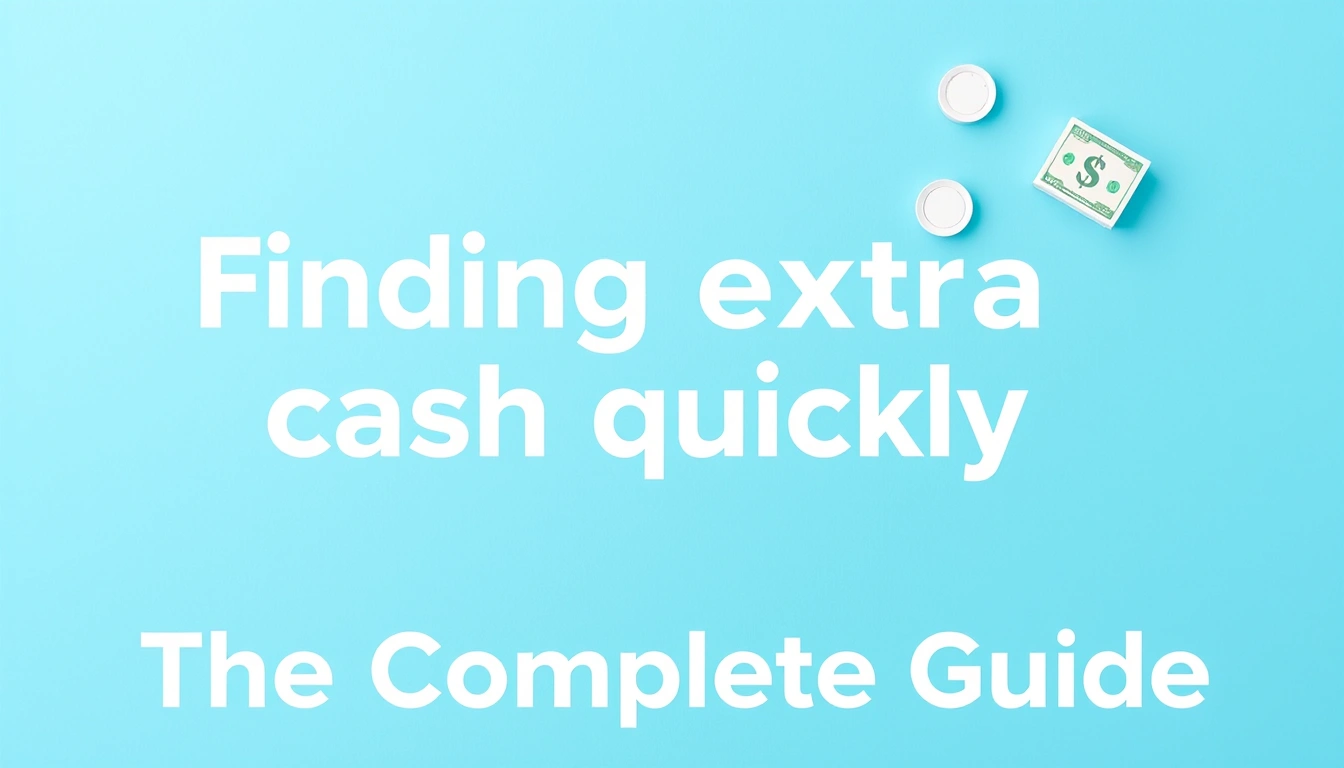 Finding extra cash quickly — The Complete Guide