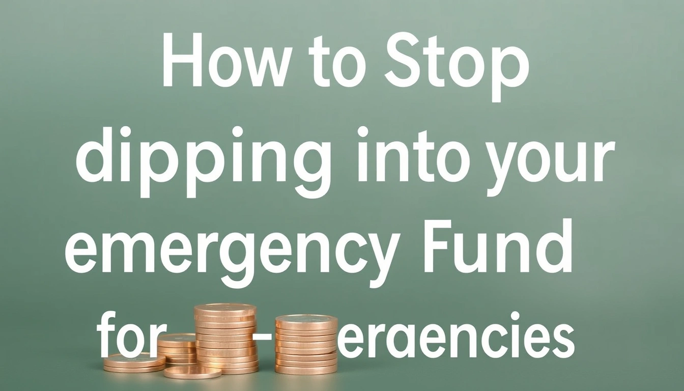 How to stop dipping into your emergency fund for non-emergencies How to stop dipping into your emergency fund for non-emergencies